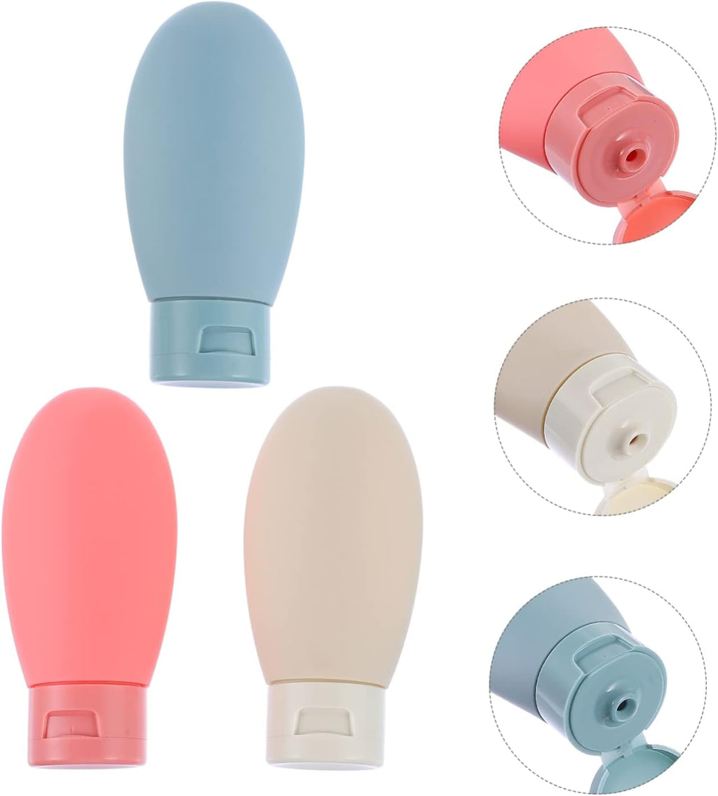 Kit 03 bouteilles de voyage en silicone