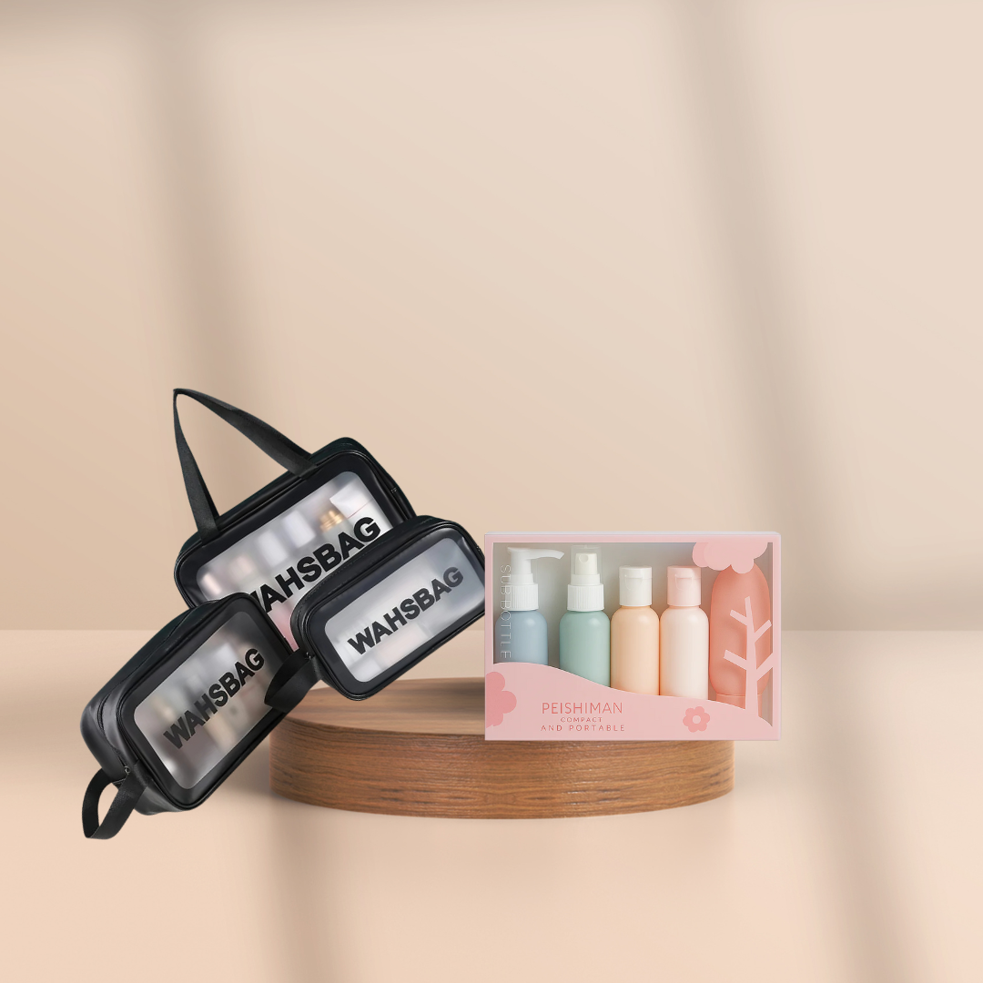 Kit de Voyage – Trousses de Toilette & Flacons Rechargeables